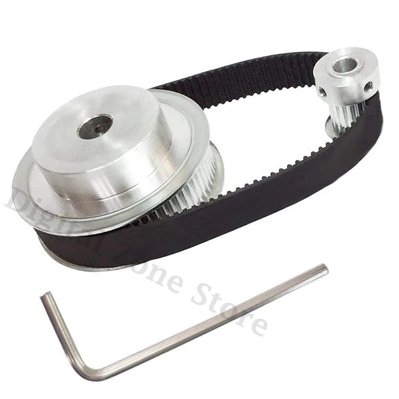 

GT2 Aluminum Timing Belt Pulley 20&60 Teeth 8mm Bore Synchronous Wheel with 200mm Width 6mm Closed Belt for 3D Printer