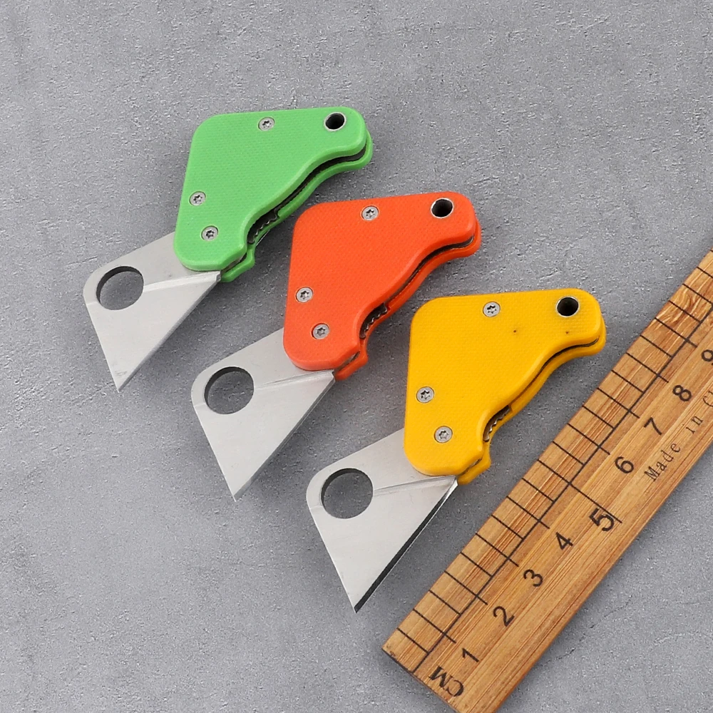 Креативный мини подвесной ключ из дамасской стали G10 Ручка для повседневного