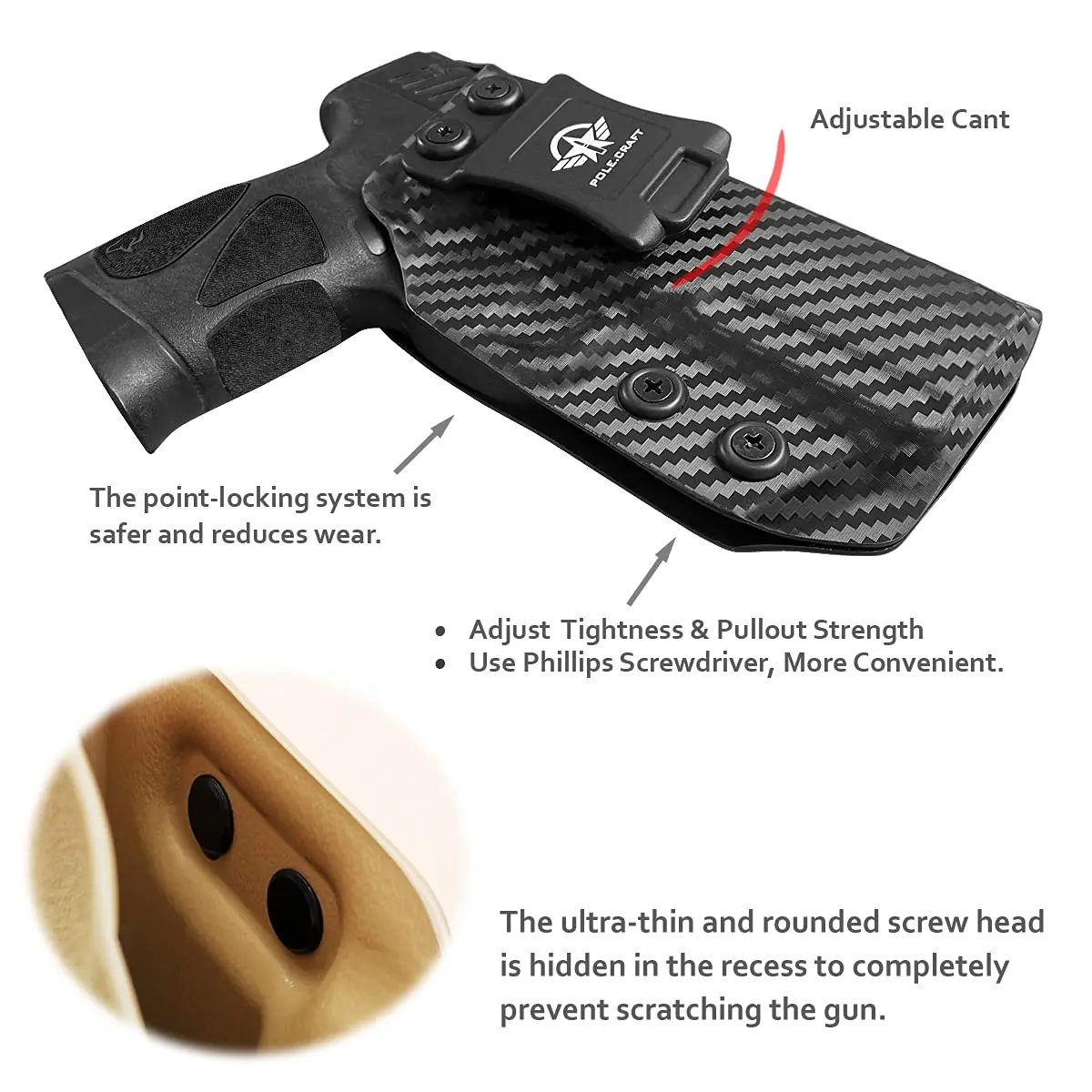 Кобура POLE.CRAFT Taurus G3 кобура из углеродного волокна для Kydex IWB подходит под заказ: 9