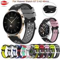 silicone bracelet for huawei gt3 gt 3 42mm 46mm smart watch band for huawei watch gt runner 46mmgt2 pro soft strap sport wrist