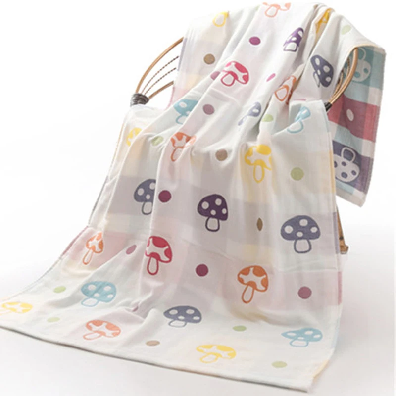 Супер мягкий 3 слоя марли детское банное Полотенца Одеяло новорожденные дети Nap