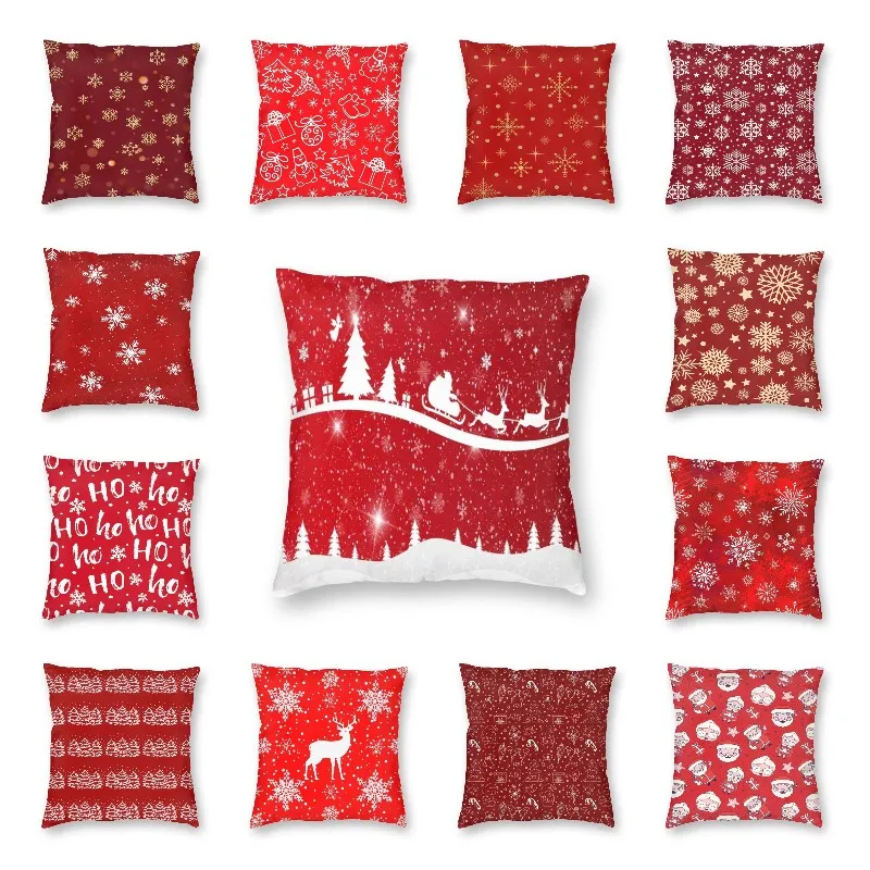 Классический красный Рождественский дизайнерский декоративный чехол для