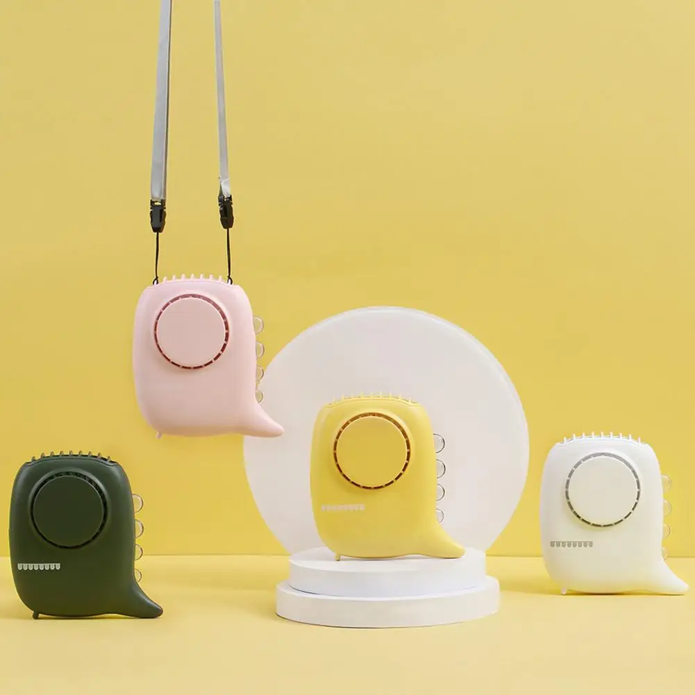 

Dinosaur shape hanging neck fan Multifunctional usb mini desktop handheld outdoor night light fan