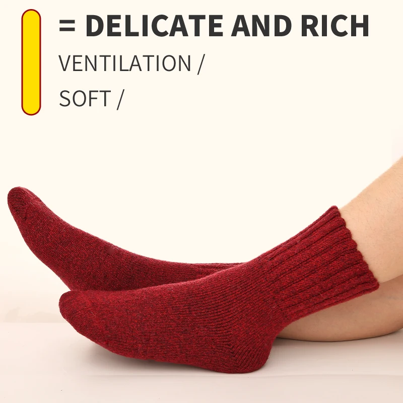 4 пары, шерсть мериноса, толстые теплые носки, женские зимние кашемировые носки в японском стиле, тапочки-трубы, простой стиль