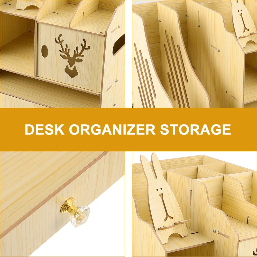 

Desktop Storage Box File Storage Shelf Multi-Layer Finishing Rack Book Shelf
