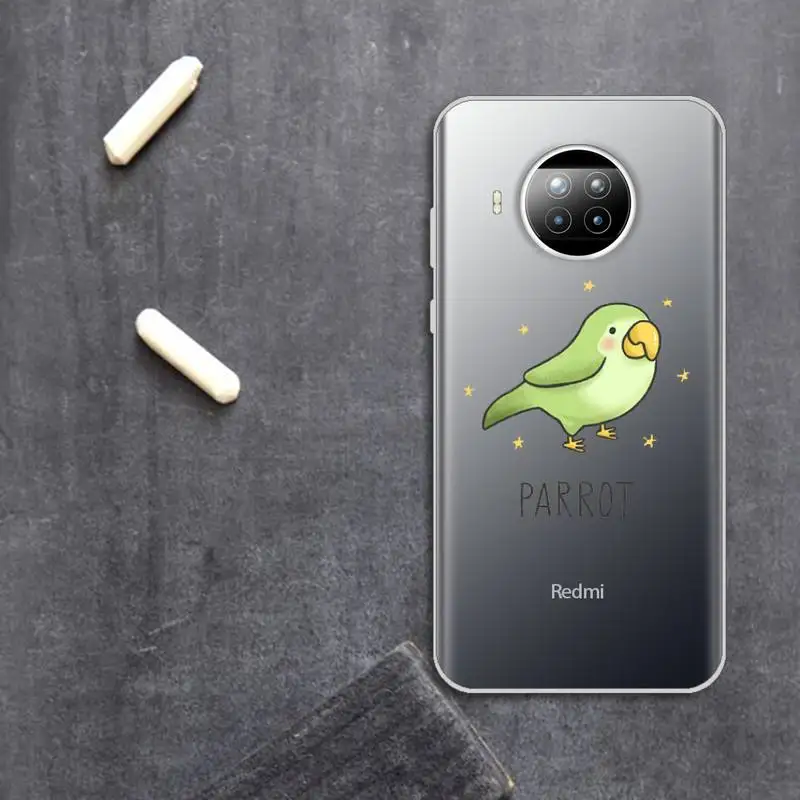 

Colorful Cartoon cute animal Elephant Bird Rabbit Phone Case Transparent for Xiaomi Redmi note 10 t 8 9 pro lite 11