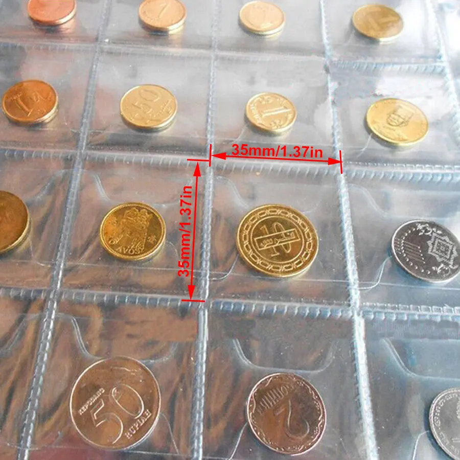 Альбом для монет 10 шт./лот страницы 300 карманов коллекции размером &lt33 мм почтовые