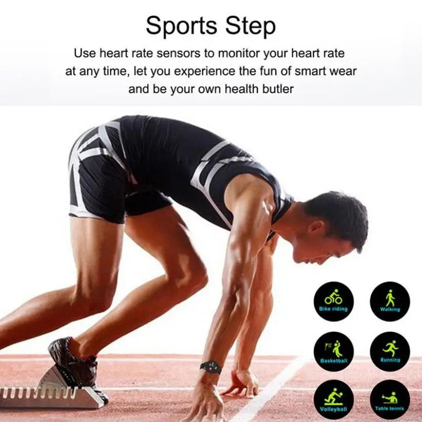 

P8 1.3" Full Touch Smart Watch Heart Rate Blood Pressure Sleep Monitoring Fitness Tracker Waterproof Sport Watch For Android IOS