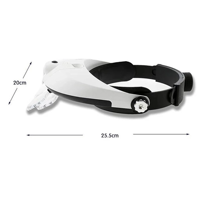 

Binocular Headband Magnifier 2 LED Head-Mounted Jeweler Electronic Repair