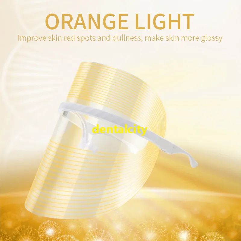 LED Light Therapy Face Mask 3 Colors Anti-aging Anti Acne Wrinkle Removal Skin Tighten Whitening Facial SPA Beauty Instrument | Красота и