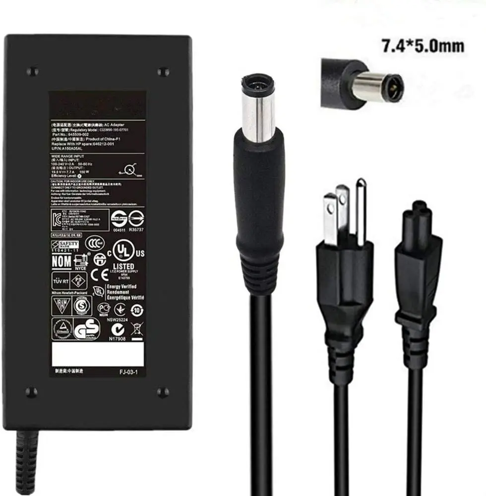 

Huiyuan подходит для нового тонкого 19,5 V 7.7A 150W разъем источника питания 7.45,0 мм адаптер переменного тока для ноутбука зарядное устройство подход...