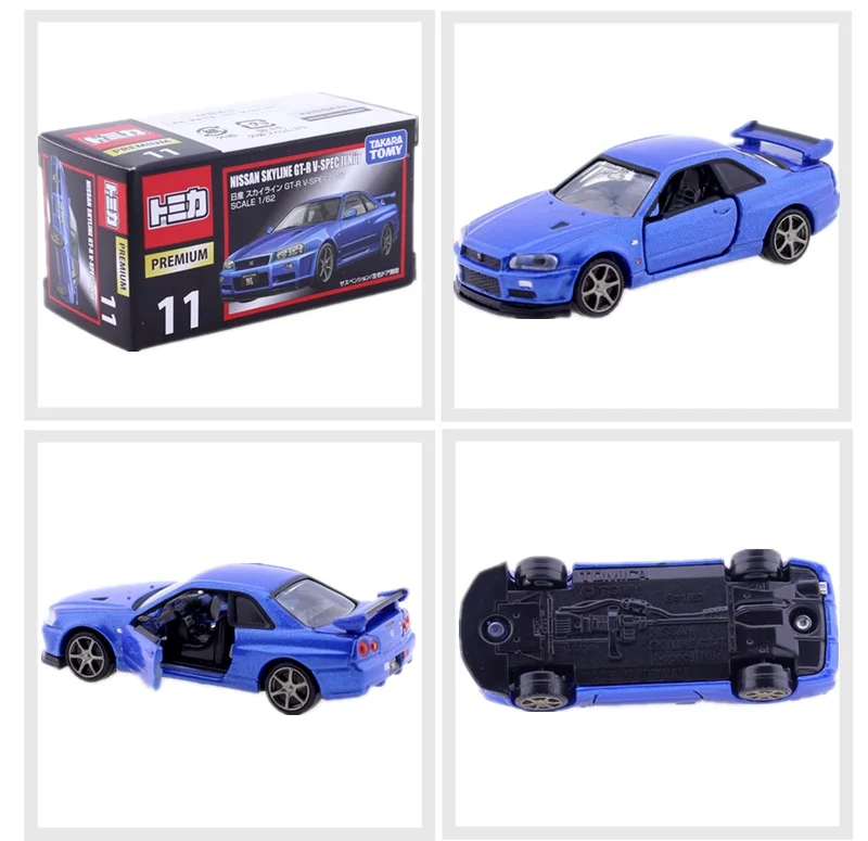 TAKARA TOMY Tomica Premium 1: 62 Nissan Skyline GT-R V-SPEC II Nur#11 литая модель автомобиля Игрушечная машина игрушки для мальчиков