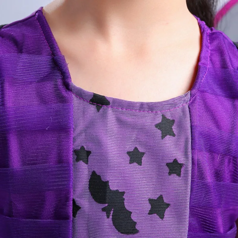 Детское летнее платье с коротким рукавом для девочек Хэллоуин косплей маленький