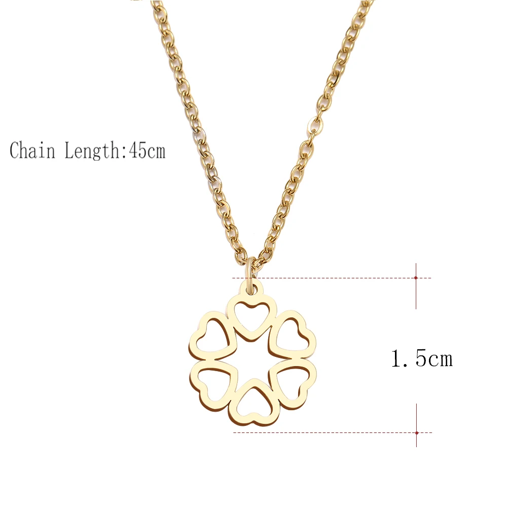 Женское колье из нержавеющей стали CACANA Золотистое Ожерелье с шестью полыми