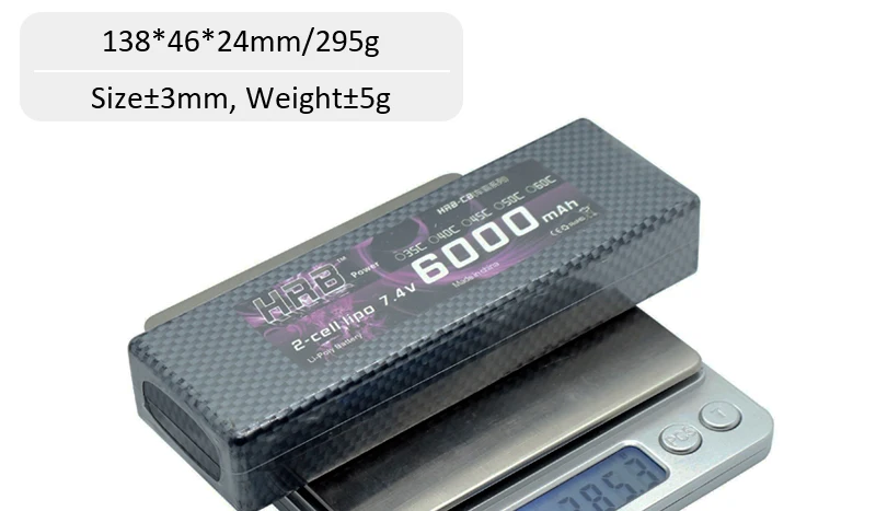 Аккумулятор hrb Lipo 2S 7,4 V 6000mAh 60C XT60 T Deans TRX EC5 XT90 RC части жесткий чехол для Traxxas самолеты автомобили лодки 4x4 1/8 1/10