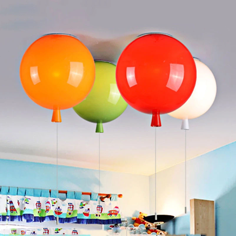

Модные светильники из воздушного шара потолочный светильник s Красочные Детские детской комнаты лампа столовой чехлы для прикроватная тум...