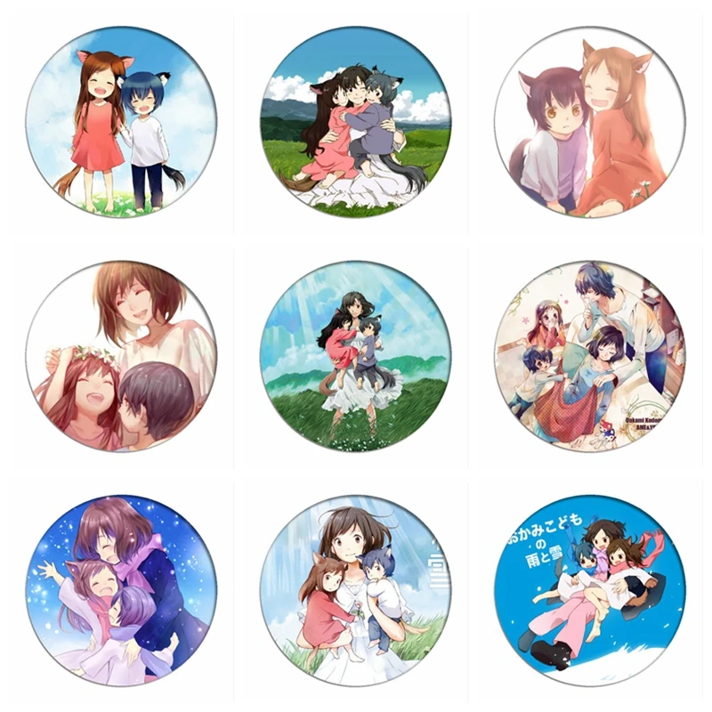 Детские Значки для косплея волк и Юки значок Hana Коллекция сумок Ame Yuki нагрудник