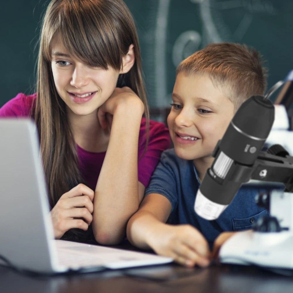 

8 LED Digital Microscope Magnifier Stereo Endoscope Camera 1600X HD Electronic for Elderly People Easily Reading Supply