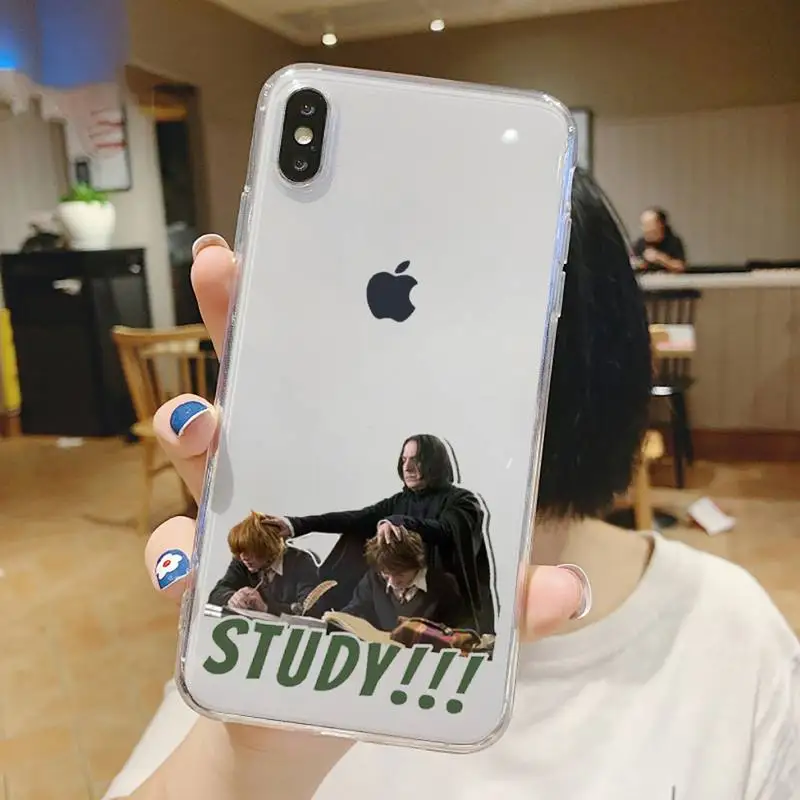 

Harries Potter Severus Snape fashion Phone Case Transparent for iPhone 6 7 8 11 12 s mini pro X XS XR MAX Plus