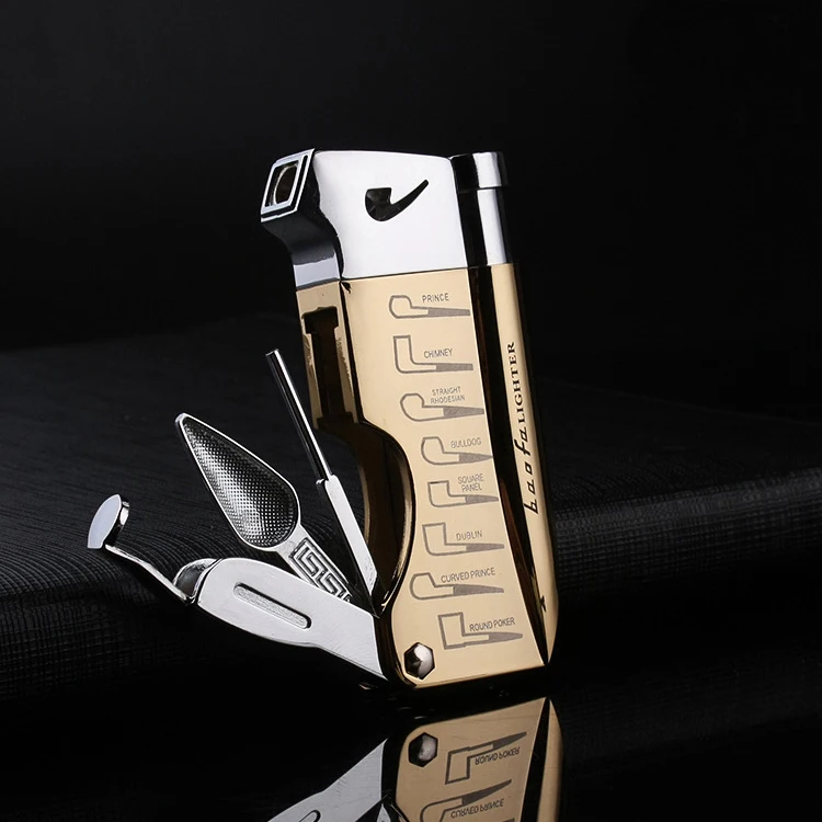 Многофункциональный фонарь Зажигалка Бесплатная огонь Металл бутан факел