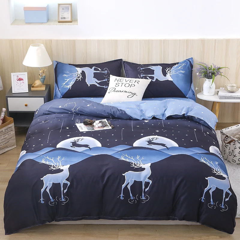 

Microfiber King ,Twin ,Full Size,Bedding Set 4 In 1,1 Duvet Cover ,2 Pillow Shams And 1 Bed Sheet Queen