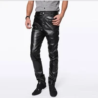 design male leather pants before and after the zipper tight leather pants pantalon homme pants men cargo pants men trousers 2020