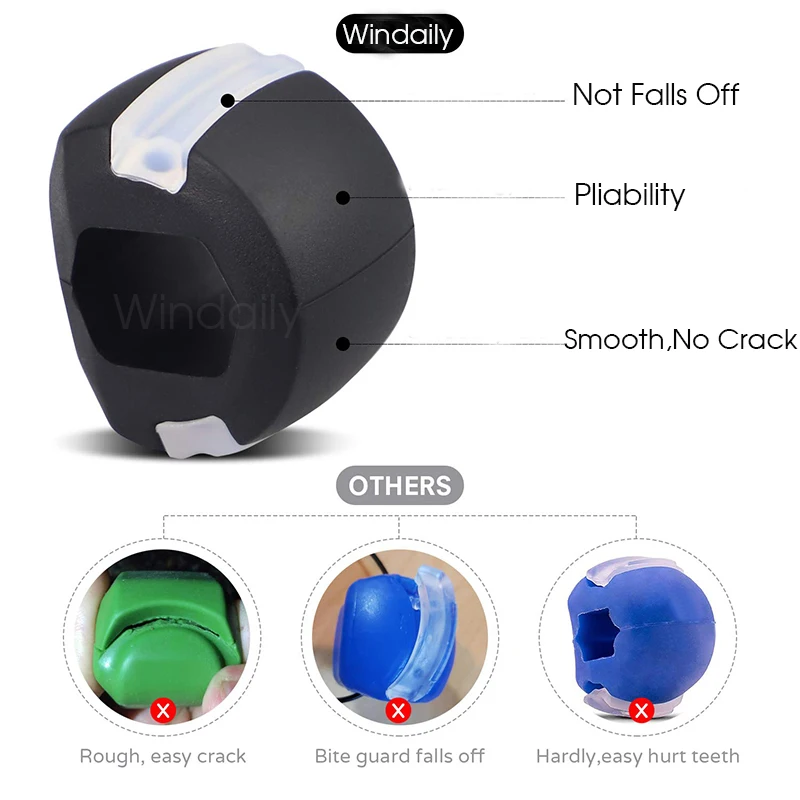 Тренажер для челюсти двойной редуктор подбородка тренажер шарик шеи