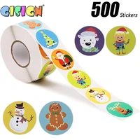 500pcs cute christmas sticker seal labels stickers laptop pattern cartoon waterproof reward sticker for kids children toys gift
