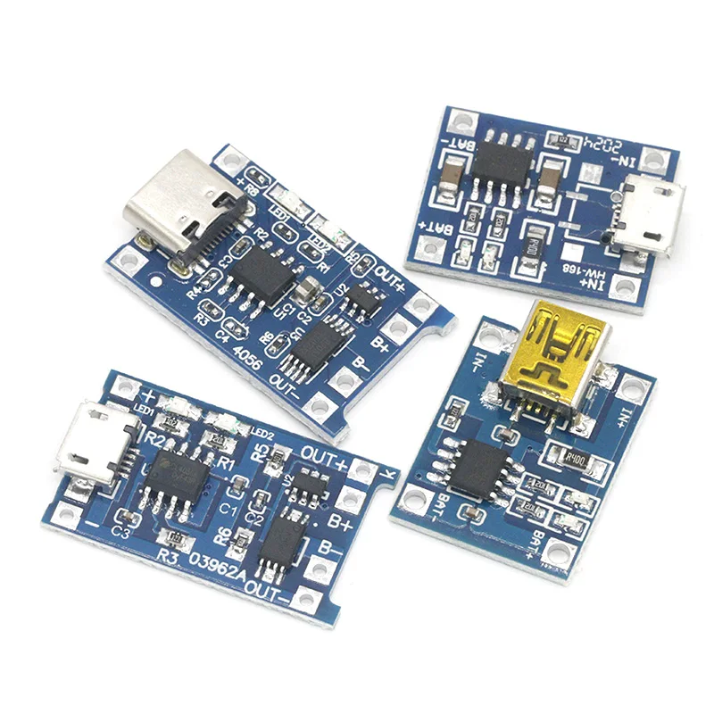 Type c/Micro USB 5V 1A 18650 TP4056 модуль зарядного устройства литиевой батареи зарядная плата