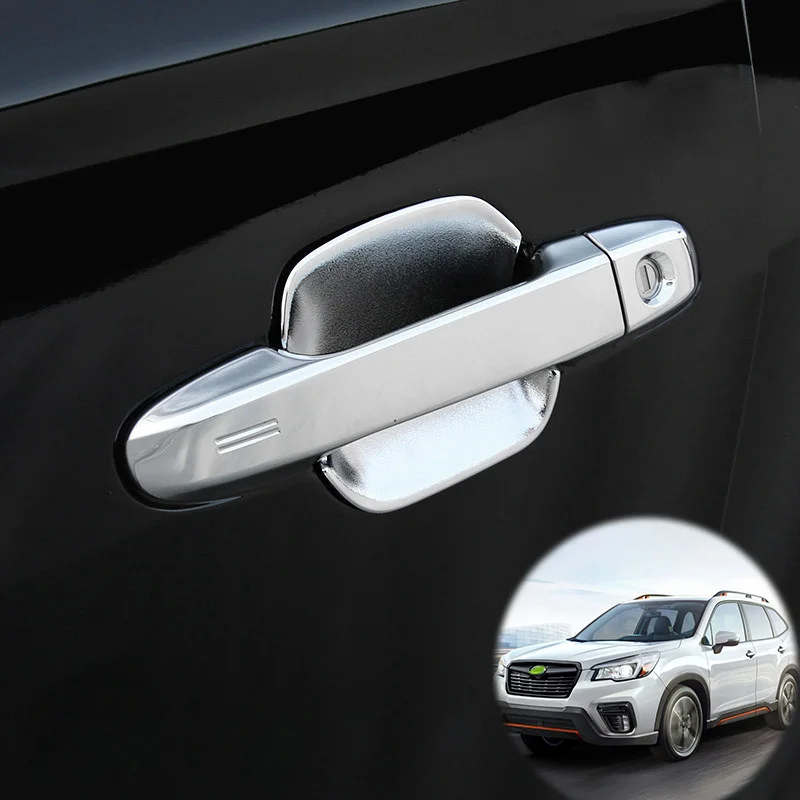 

4 шт., хромированные наклейки на дверную ручку автомобиля, для Subaru Forester SJ 2013-2018
