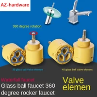 glass basin faucet 3540 ceramic valve core cold and hot water mixing valve valve core waterfall rocker ball arm valve core