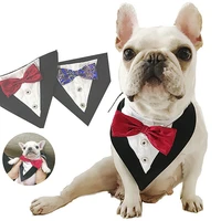 new winter adjustable pet dog cat bandanas gentleman scarf bow tie collar dog suit bowknot grooming decoration pet supplies
