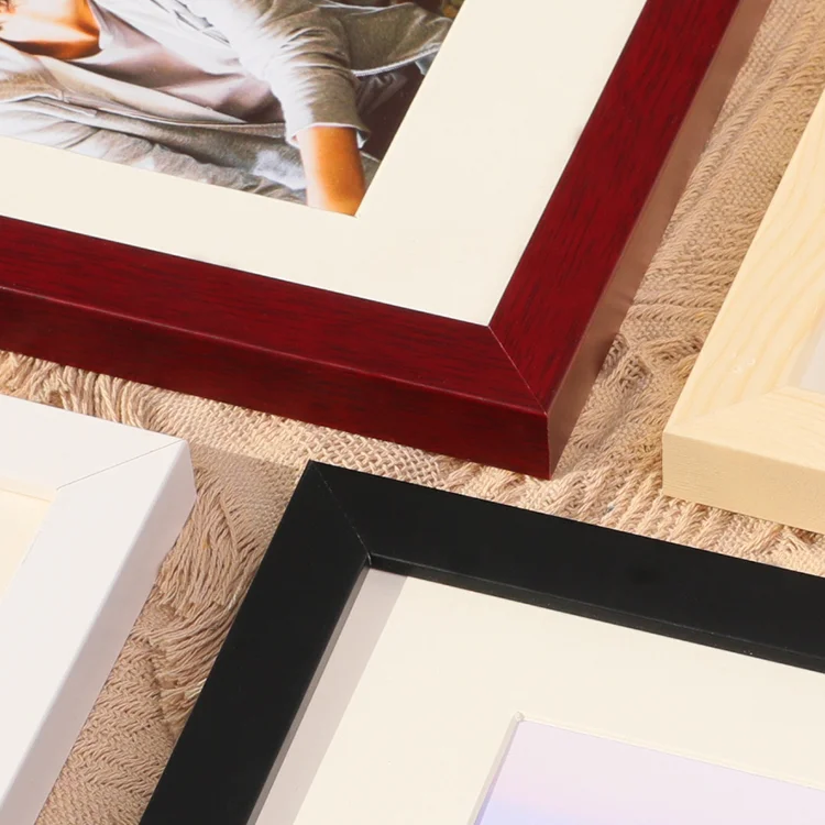 

Vintage Simple Frame Display Wood Grain Rectangle Small Nordic Creative Photo Frame Fixie Wall Fotolijst Living Room Decor DM50F