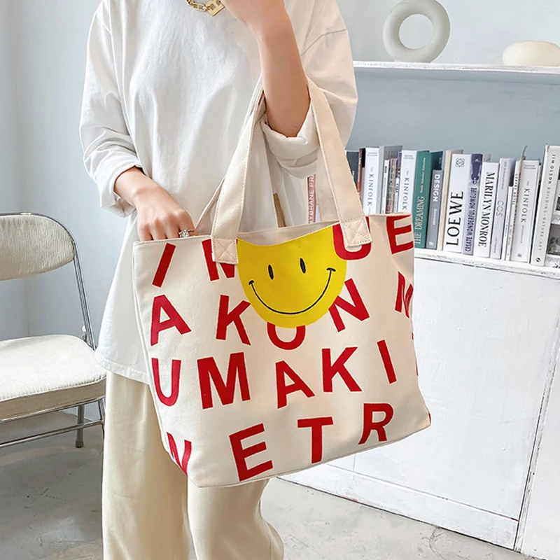 

Letter Large Tote Bags Women's Bags Summer 2021 New Canvas Luxury Designer Women Shoulder Bag Female Shopper Travel Bolsas
