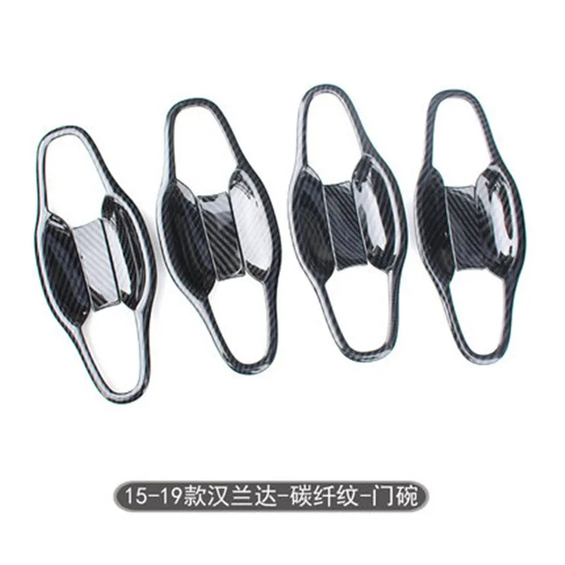 

Car Styling for Toyota Highlander 2015-2019 ABS Carbon fiber car Door handle Protective covering Cover Door Handle Bowl Trim