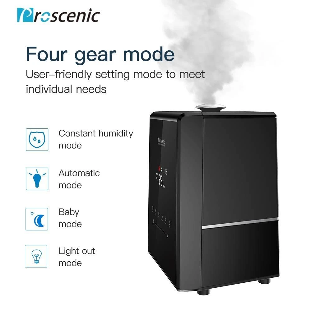 Ультразвуковой увлажнитель Proscenic 807C 5 л теплый и холодный туман испаритель с