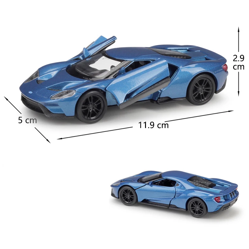 WELLY Diecast 1:36 2017 Ford GT Similator спортивный автомобиль модель автомобиля металлическая