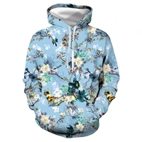 autumn new style fashion elegant beautiful butterfly flowers and grass 3d printing mens womens hoodies sports sweaters