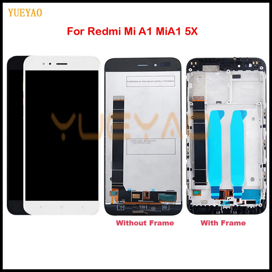 ЖК-дисплей с сенсорным экраном и рамкой для Xiaomi A1 экран мягкой клавишей