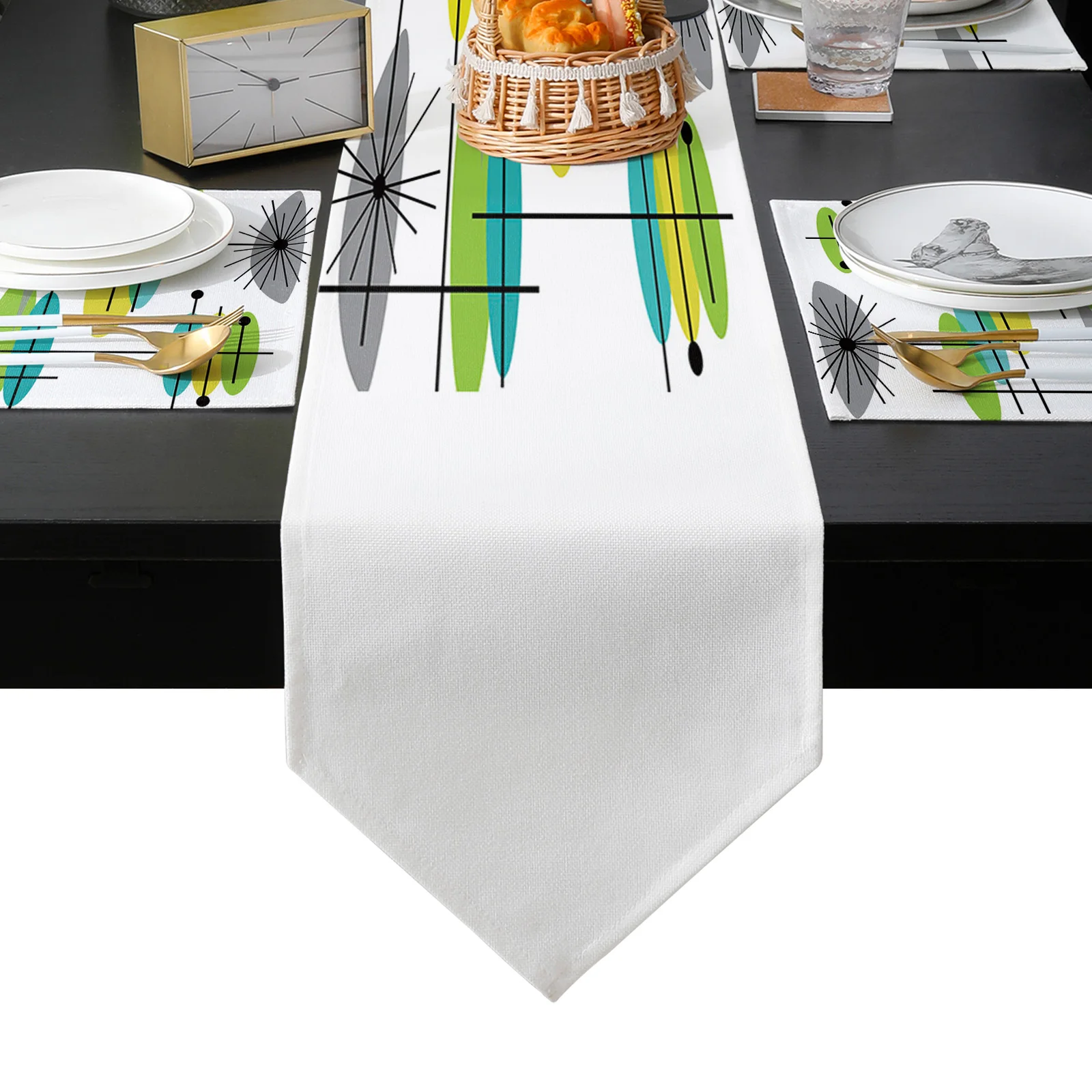 

Простой художественный абстрактный лист лотоса, скатерть для стола, чехол для дома, свадьбы, банкета, праздника вечерние, украшение для отел...