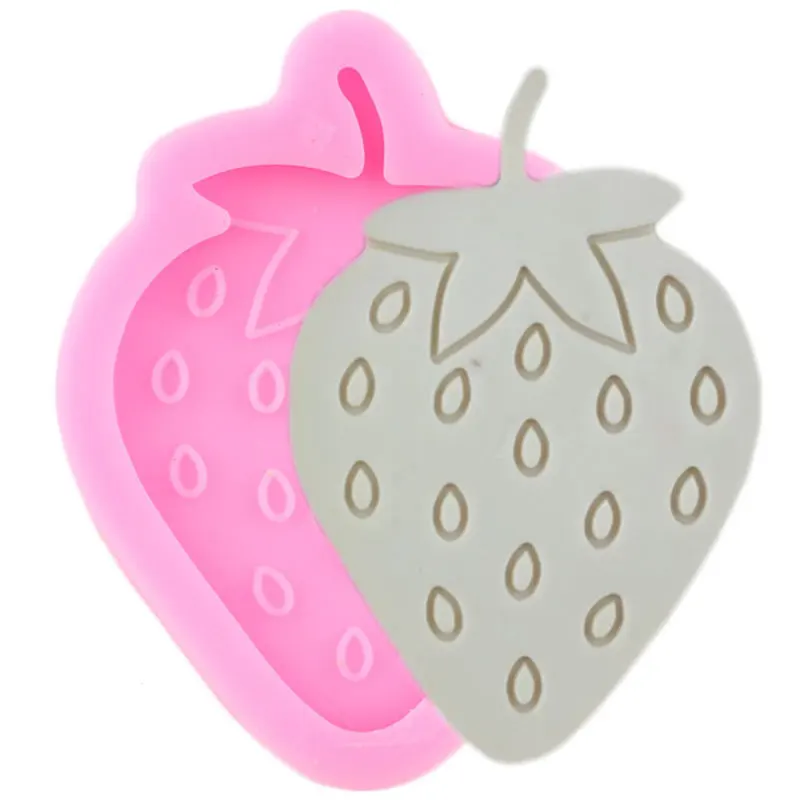 

Strawberry Custom Keychain Silicone Mold Pendant Clay Resin Mould Necklace Jewelry Epoxy Crafting Moulds