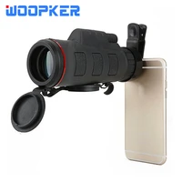 universal monocular telescope 35x night vision zoom hd optical pocket size with clip for smartphone phone lens accessories