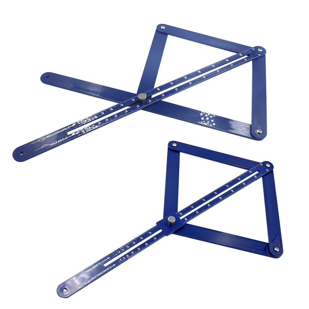 

Ruler Adjustable Multi Angle Measuring Tool Tile Hole Locator Foldable Ruler Protractor for Professional DIY Angle Finder