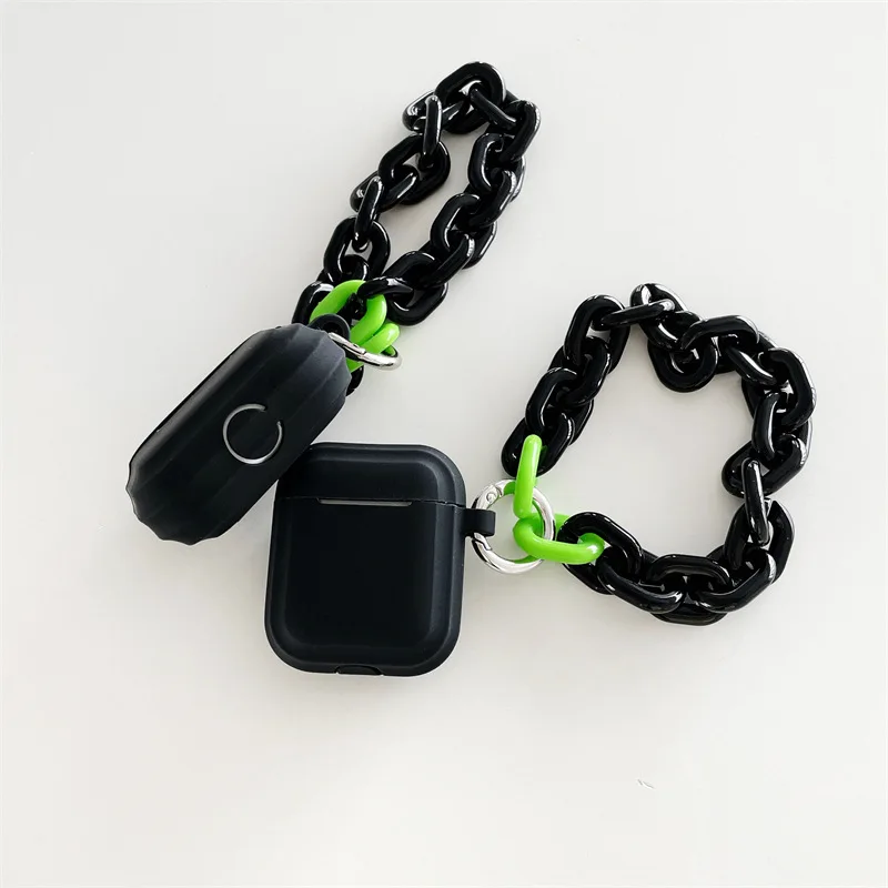 

For Airpods 1 2 3 Pro Case Cool Boy Girl Thin Silicone Bracelet Band Soft Earphone Cases For Apple Airpods Case Cover Keychain