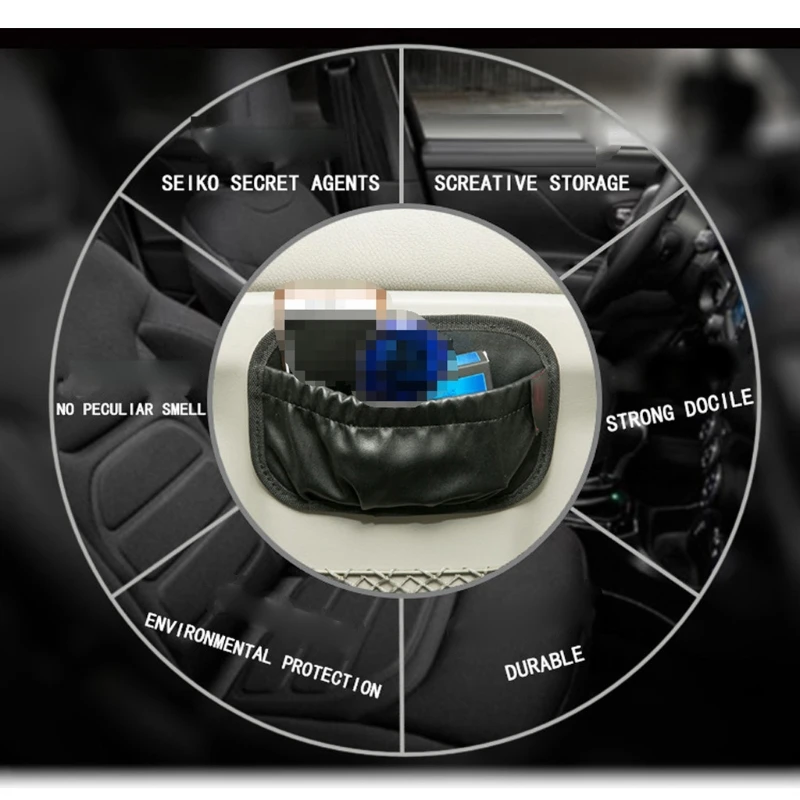 

2021 New Car Storage Box Pocket Organizer Mobile Phone Charge Box Holder Dashboard Bag