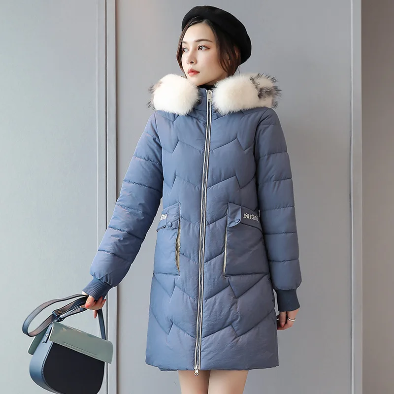 Пуховая парка пуховая зима 2019 длинная одежда в Корейском стиле пальто с