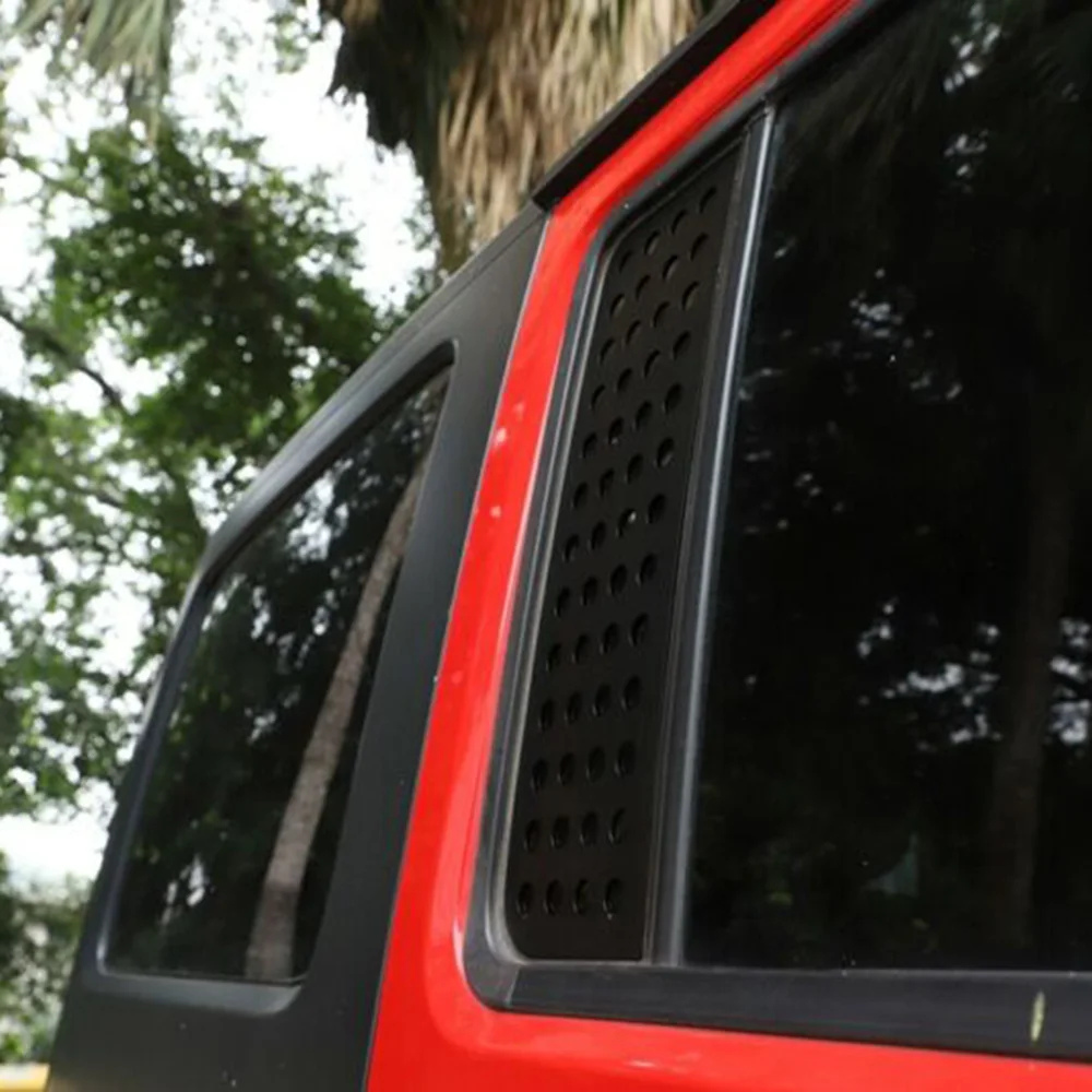 

Aluminum Door Window Glass Strip Panel Trim Car Rear For Jeep Wrangler JK 2007-2017 4 Door