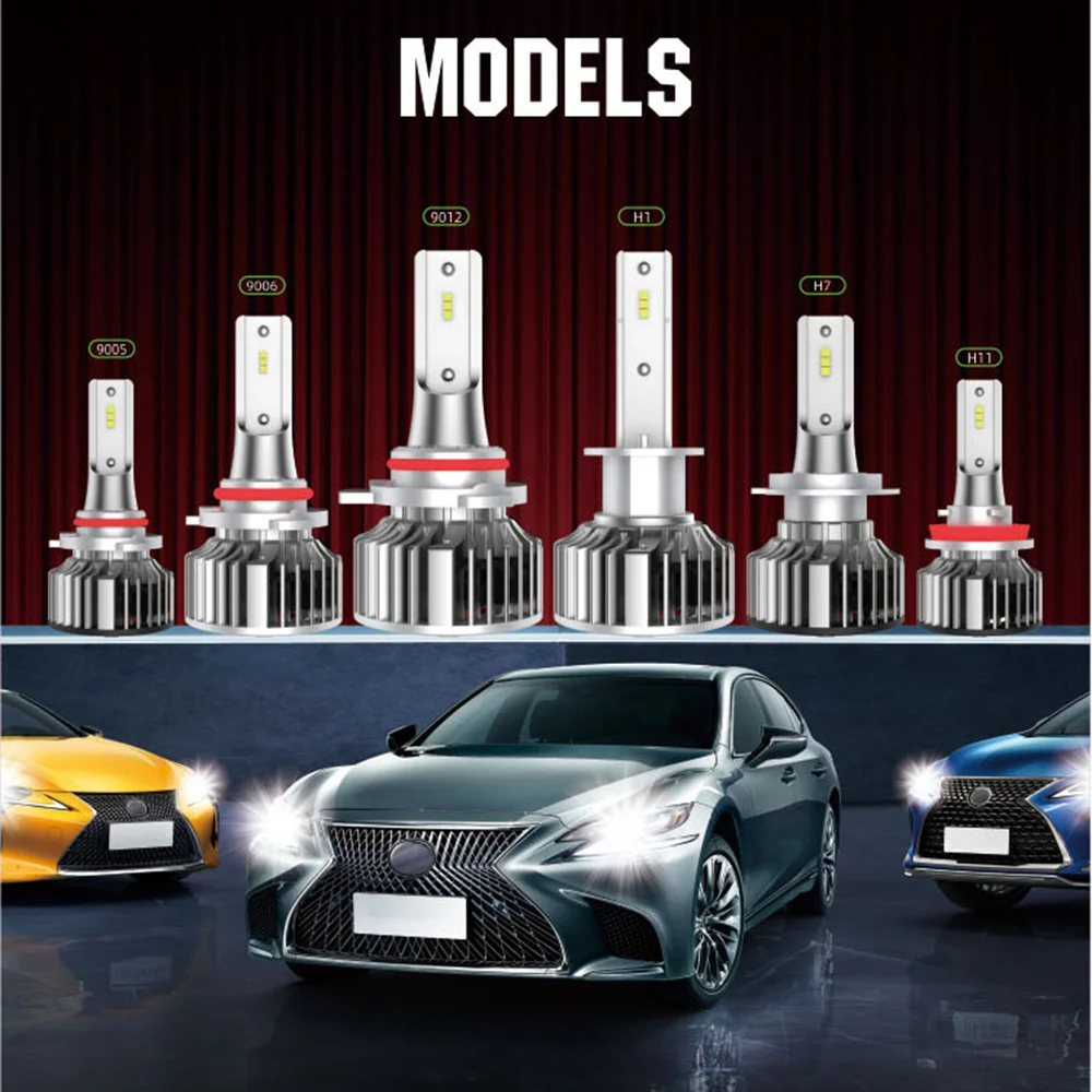 

H4 LED H7 LED Canbus 16000LM High Power Headlight H1 H3 H11 H13 9005 9006 9012 Led Car Headlight CSP CHIP 72W