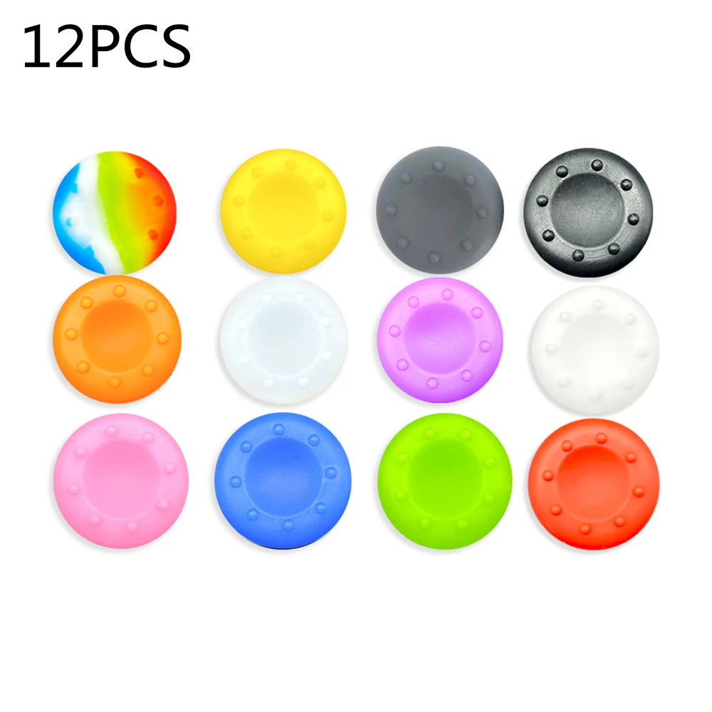 

12PCS Thumb Stick Grips Caps For PS5 PS4 Pro Slim Silicone Analog Thumbstick Grips Cover For Xbox PS3 PS4 Accessories Practical