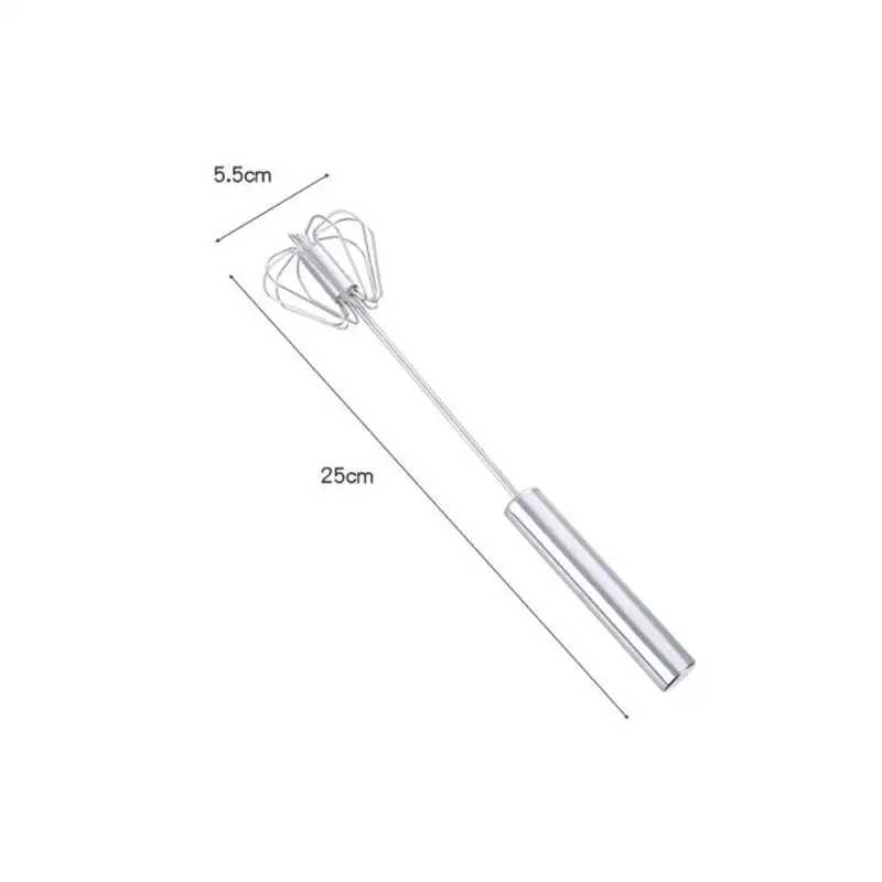 

Stainless Steel Hand Pressure Rotary Semi-Automatic Egg Beater Manual Pressing Egg Cream Sauce Mixer